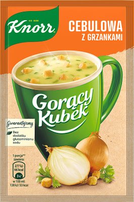 Knorr Hot Mug Onion soup with croutons