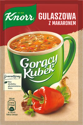 Knorr Hot Mug Goulash with noodles