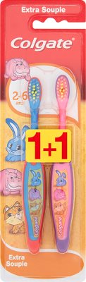 Colgate Toothbrush 2-6 years 1 + 1 Extra Soft