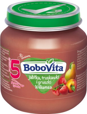 BoboVita apples, strawberries and pears Williams