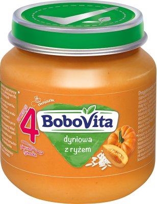 Sopa de calabaza con arroz BoboVita