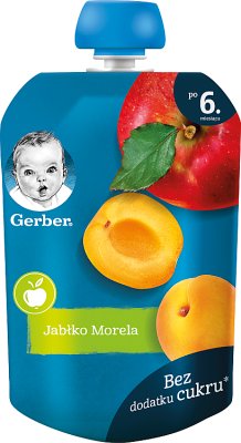 Gerber dessert dans un abricot tube de pomme