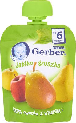 Gerber dessert dans une poire tube de pomme