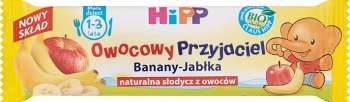 HiPP BIO Owocowy Przyjaciel Banany-Jabłka Owocowy batonik dla małych dzieci 1-3 lata 25 g 