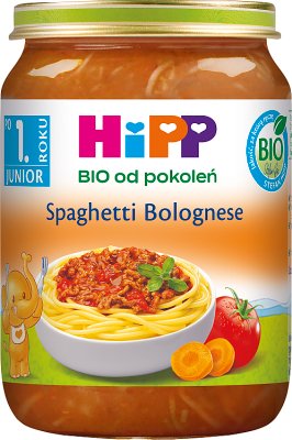 HiPP BIO od pokoleń, Spaghetti Bolognese 