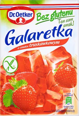 Dr.Oetker Galaretka bezglutenowa o smaku truskawkowym