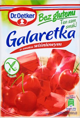 Dr.Oetker Galaretka bezglutenowa o smaku wiśniowym