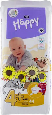 Bella Baby Happy Pañales 4+ 9-20 kg, Maxi Plus