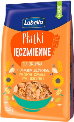 Lubella Płatki jęczmienne z crunchem jęczmiennym i prażonymi ziarnami dyni i słonecznika