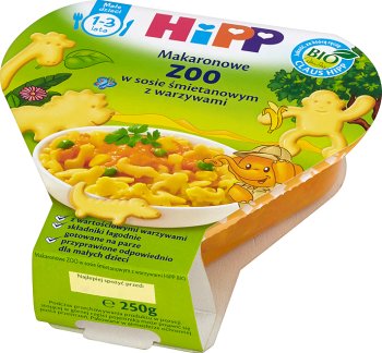 HIPP Junior BIO Makaronowe ZOO w sosie śmietanowym z warzywami