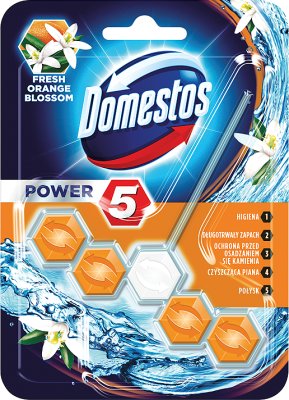 Domestos WC Kraft 5 Anhänger mit Knochen Fresh Orange Blossom