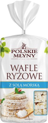 Polskie Młyny wafle ryżowe z solą morską 15 sztuk