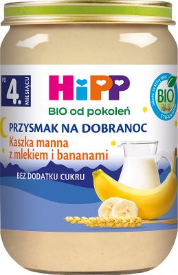 Sémola HiPP BIO con leche y plátanos