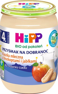 HiPP BIO od pokoleń, Kaszka mleczna z biszkoptami i jabłkami 