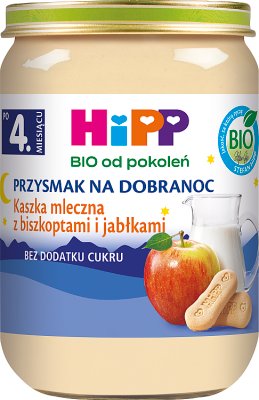 HiPP Kaszka mleczna z biszkoptami i jabłkami BIO