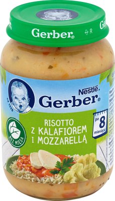 Gerber Ризотто с цветной капустой и сыром моцарелла без мяса