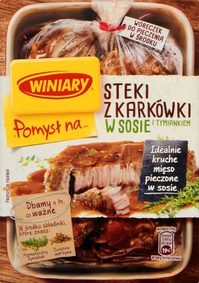 Winiary idea ... The pork steaks in sauce with thyme
