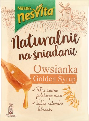 Nestle Nesvita course on śniadanie.Owsianka Golden Syrup