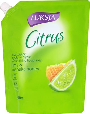 Luksja Citrus jabón líquido humectante social de la cal y de la miel de Manuka