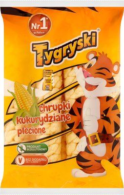 Tigres crujientes de maíz trenzada