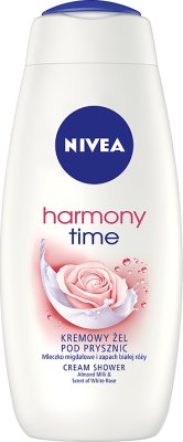 Nivea Harmony Time Cream Gel prysznic.Mleczko almond scent and a white rose