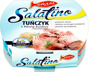 Atún Grial Salatino con castañas y cuscús