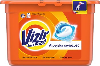 Vizir capsules for washing the white and kolorów.Alpine Fresh