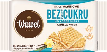 Wawel Wafle o smaku waniliowym bez dodatku cukru