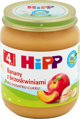 Hipp бананы с персиками BIO без добавления сахара