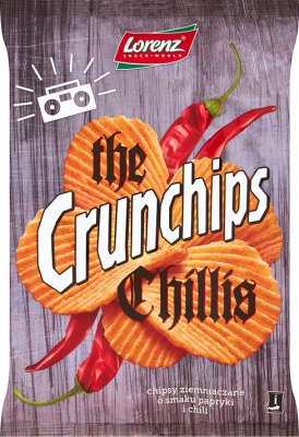 Crunchips potato chips flavored with pepper and chili