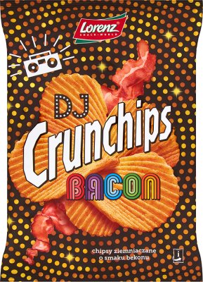 Crunchips potato chips flavored with bacon