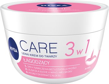 Nivea Care Lekki krem łagodzący cera sucha i wrażliwa