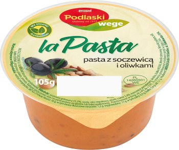 Drosed Pasta z soczewicą i oliwkami