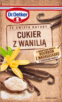 Dr.Oetker sugar with vanilla Bourbon from Madagascar with grains of vanilla