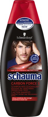 Schwarzkopf Schauma Szampon do włosów dla mężczyzn.Carbon Force 5