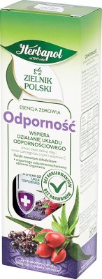 Herbapol Esencia Resistencia Salud jarabe con sabor a frutas del bosque se levantó con zinc y vitamina C