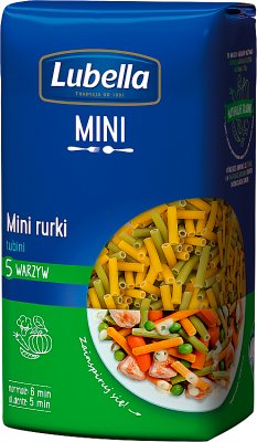 tubos de pasta Lubella Mini 5 verduras Tubini