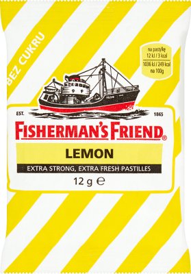 Рыбацкий Friend таблетки Лимонный лимон ароматизированный сахар-ментол