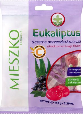 Mieszko Süßigkeiten hart Eucalyptus schwarze Johannisbeeren und Salbei