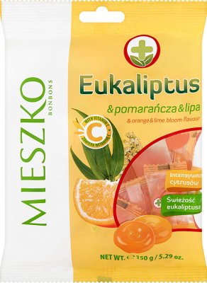 Mieszko eucalyptus hard candies orange and lime
