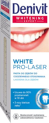 Denivit Whitening Expert Pasta do zębów White Pro - Laser