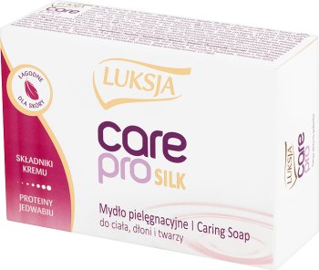 Luksja Care Jabón Cuidado Pro con seda y crema ingredientes proteínas de seda