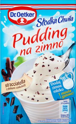 Dr.Oetker Sweet Moment Pudding cold cold stracciatella with chocolate flakes
