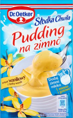 Dr.Oetker Sweet Moment Pudding for cold vanilla flavor