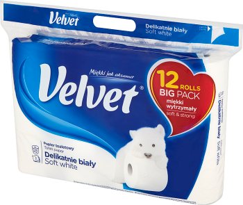 Velvet Delikatnie Biały Papier toaletowy