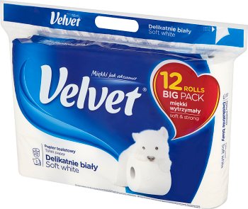 Velvet Delikatnie Biały Papier toaletowy