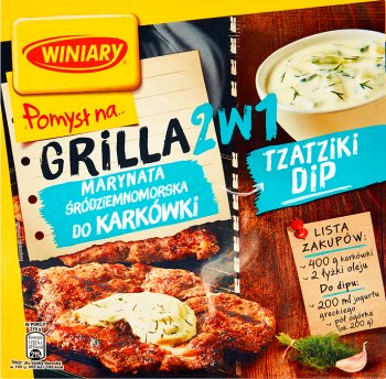 Winiary Pomysł na... Grilla 2w1 marynata do karkówki śródziemnomorska oraz dip tzatziki