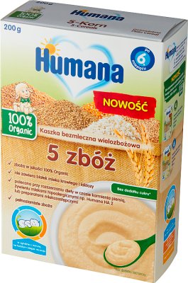 Humana Organic 100% de cereales de avena sin lácteos 5