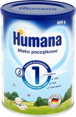 Humana 1 milk starting from birth