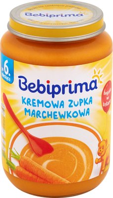 Cremosa sopa de zanahoria Bebiprima